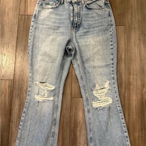 BDG Light Blue Ripped Women Jeans cropped